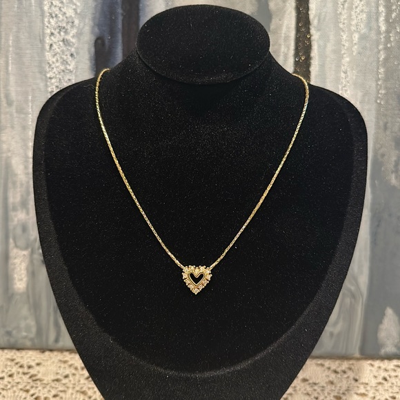 Dior Jewelry - Vintage Dior Gold Diamond Heart Necklace